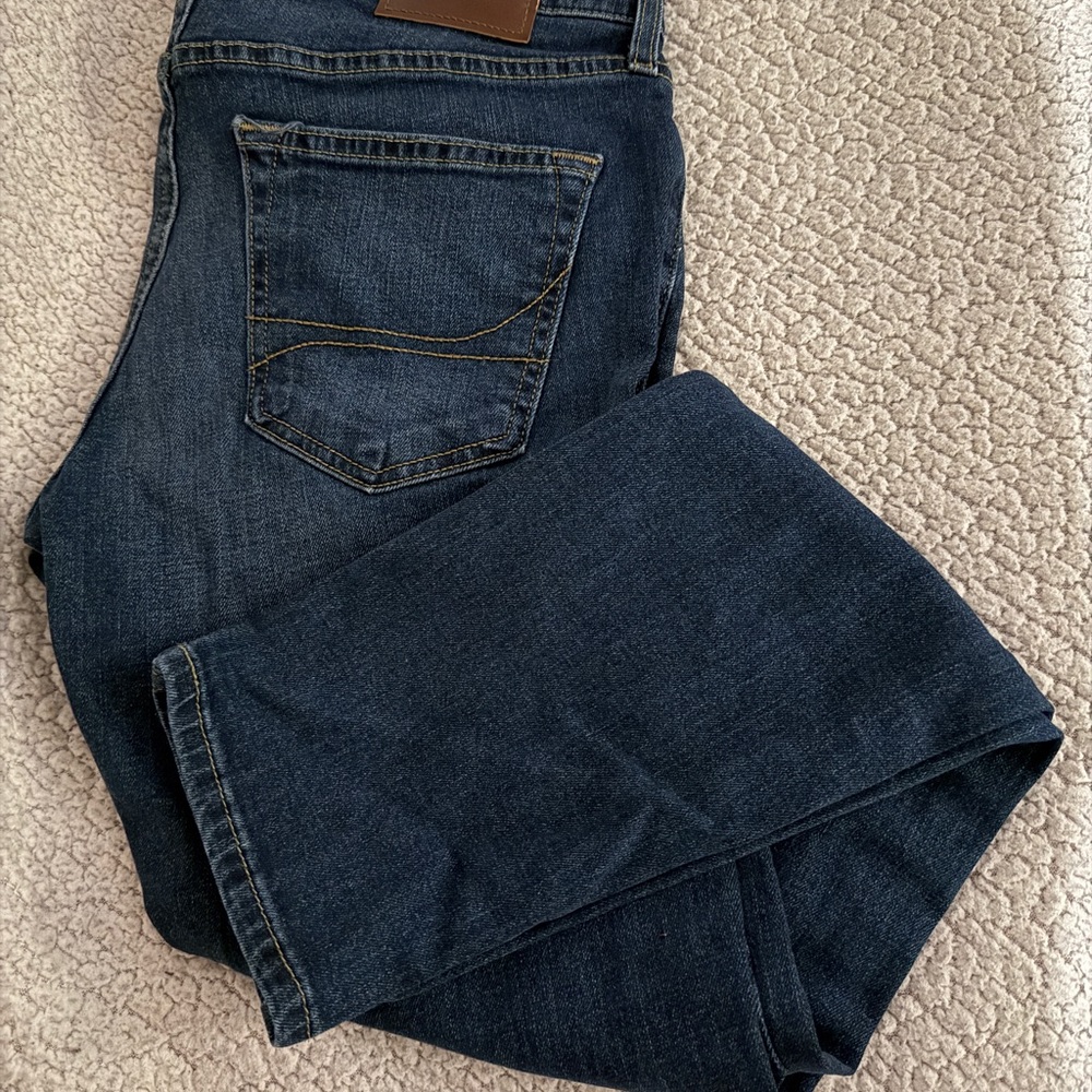 Men's Hollister Dark Wash Skinny Blue Jeans Size 31/32